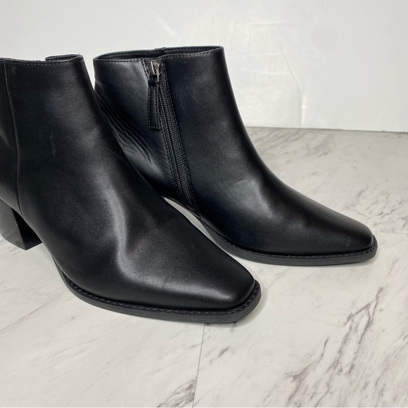 Paolo Black Square Toe Bootie 9M - Picture 10 of 15